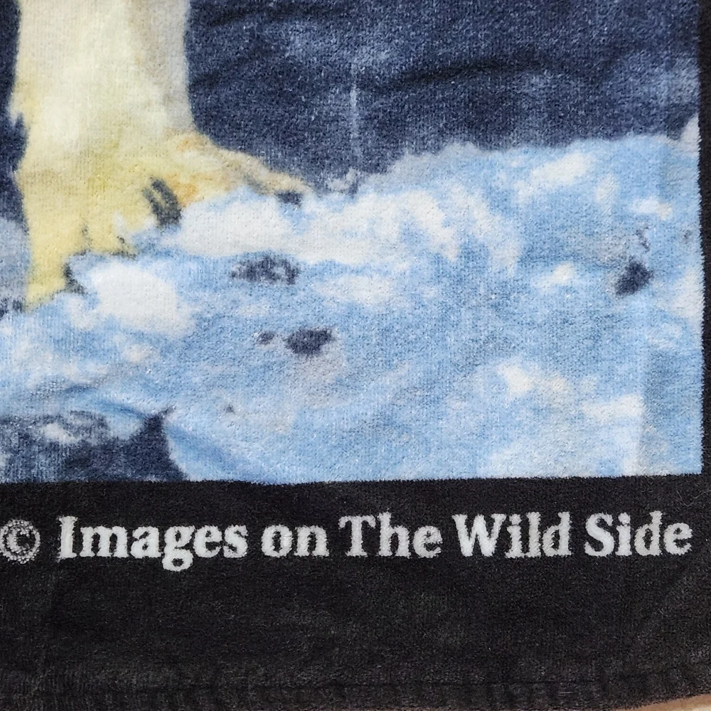 TerriSol Karsten Brazil Wolf Beach Towel 31x60 | Images on The Wild Side Vintage